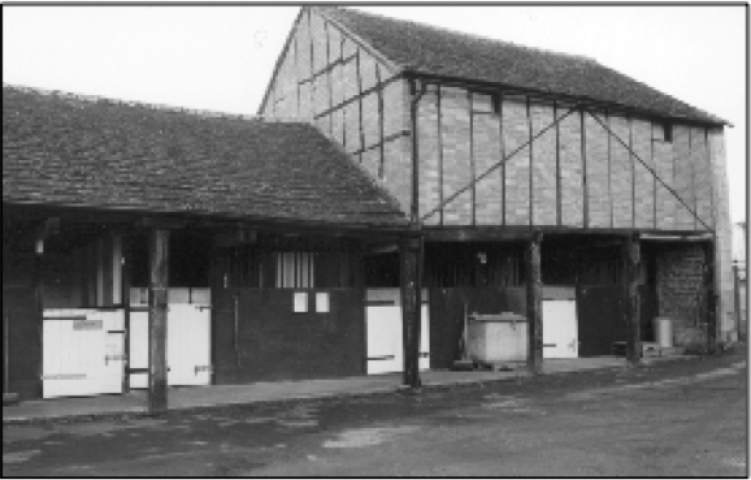 Fig 16c. Manor Farm: the brick built Tudor barn. 